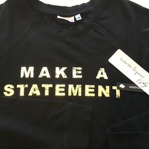 Black Sweatshirt Make A Statement by Nannette Lenore
